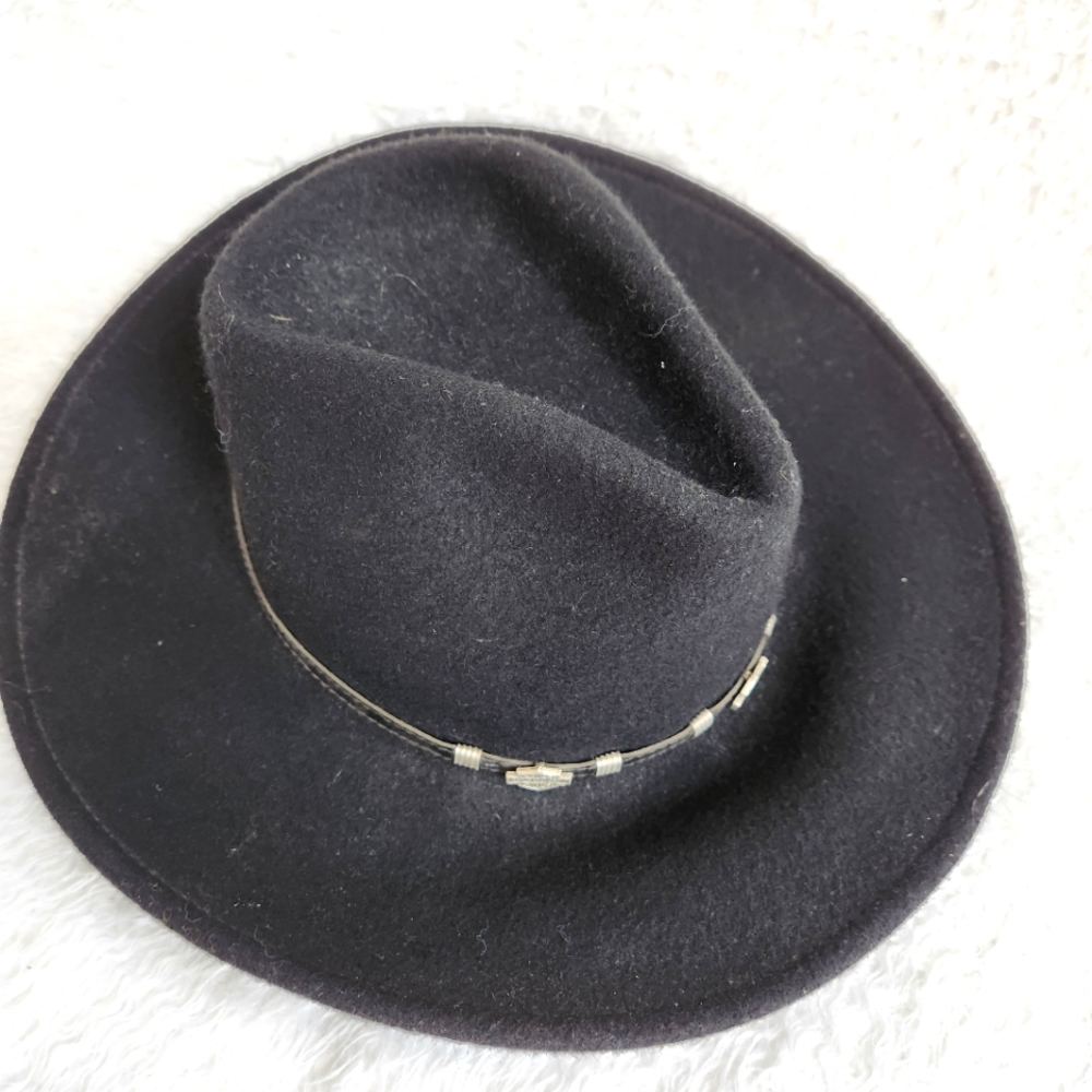 Harley-Davidson Mens Womens Wool Pinch Crease Hat - Picture 3 of 7